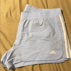 Women’s light blue adidas shorts size xl